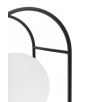 Lampa ścienna KUGLO C kinkiet - czarny stelaż i biała szklana kula UMMO