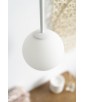 Lampa sufitowa GLADIO biała lampa wisząca ze szklanym kloszem UMMO