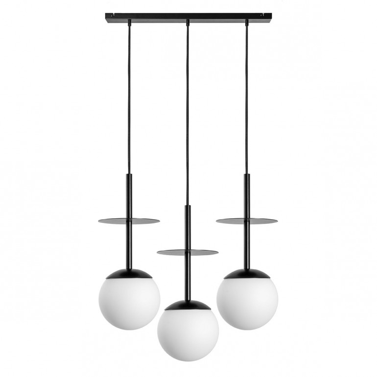 PLAAT A 3L czarna potrójna lampa sufitowa
