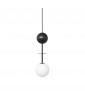 Lampa wisząca OIO A czarna z dekoracyjną drewnianą kulą UMMO