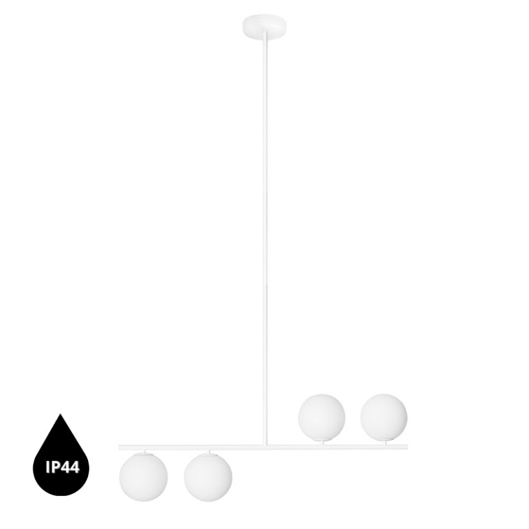 SUGURI A biała lampa sufitowa w rozmiarze XL z podwyższoną szczelnością IP44