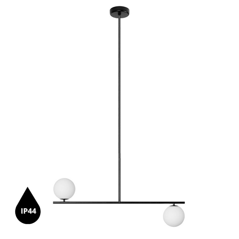SUGURI C czarna lampa sufitowa w rozmiarze XL z podwyższoną szczelnością IP44