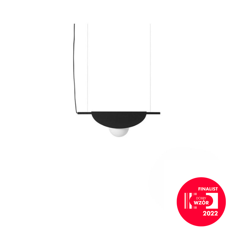 SALLO A czarna sufitowa lampa wisząca