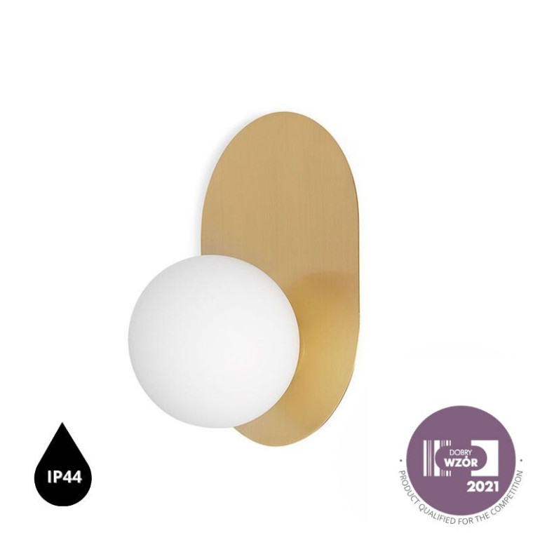 HANEA mosiężna lampa ścienna / kinkiet z podwyższoną szczelnością IP44