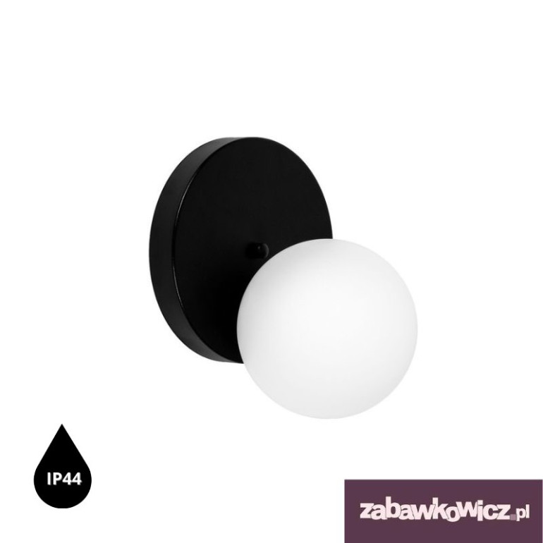 REFA A czarna lampa ścienna / kinkiet z pokoju Hani z kanału Zabawkowicz z podwyższoną szczelnością IP44