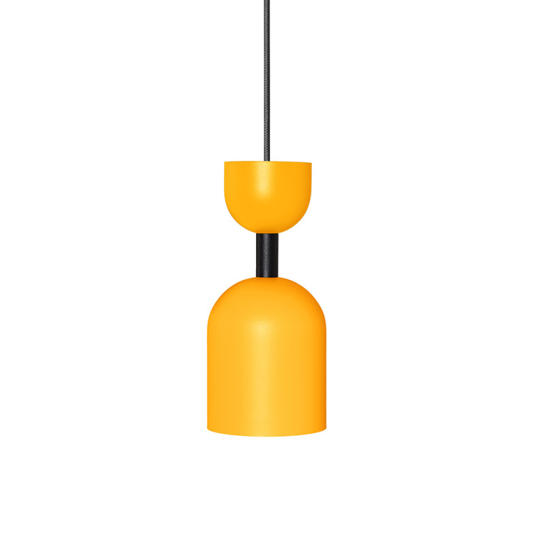 SUPURU melonowa sufitowa lampa wisząca z czarną rurką