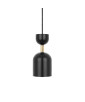 Lampa sufitowa SUPURU czarna lampa wisząca z mosiężną rurką UMMO