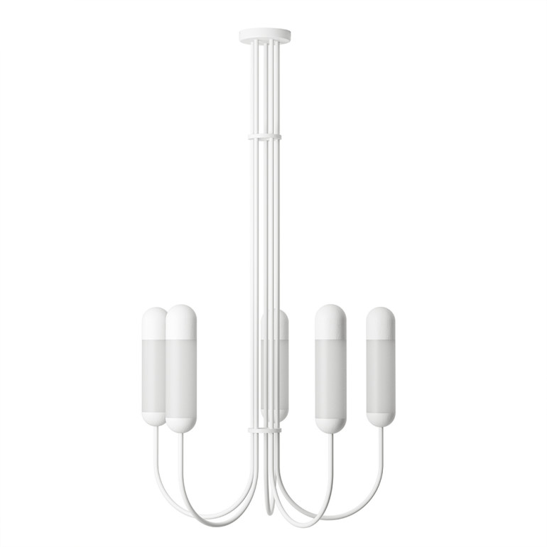 FUNSUI B biały żyrandol w rozmiarze M