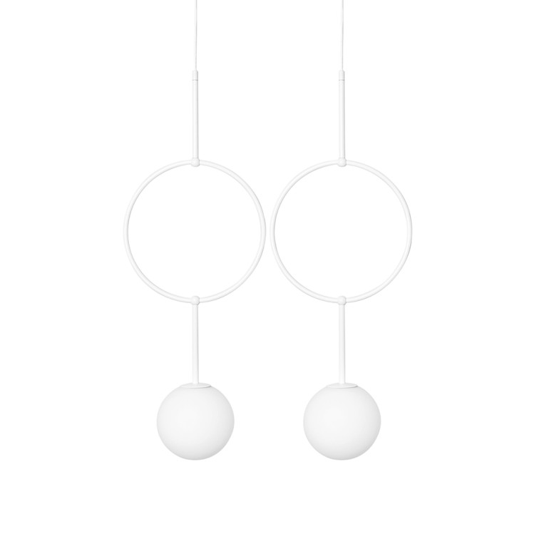 ISUULLA B biała podwójna lampa sufitowa