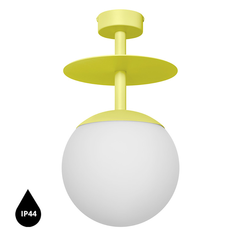 PLAAT B żółta lampa przysufitowa / plafon z podwyższoną szczelnością IP44