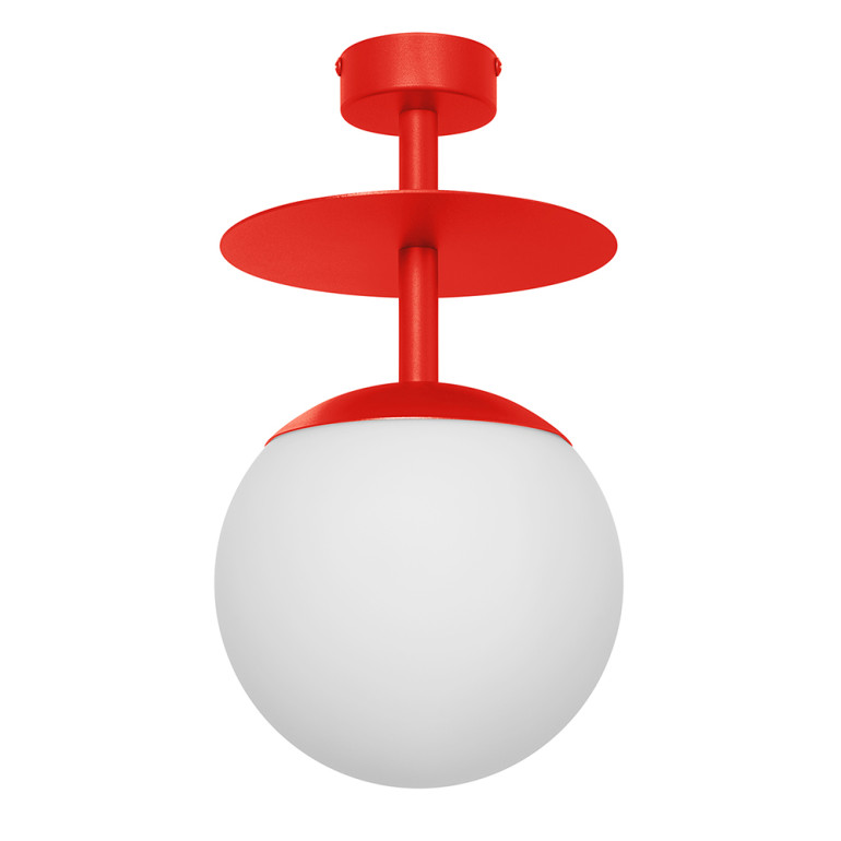 PLAAT B czerwonopomarańczowa lampa przysufitowa / plafon